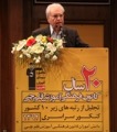 سخنرانی دکتر حافظی رئیس جامعه خیرین مدرسه ساز در جشن نخبگان