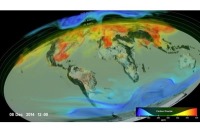 تصویر 3 بعدی ناسا از انتشار دی‌اکسیدکربن در جو + تصویر