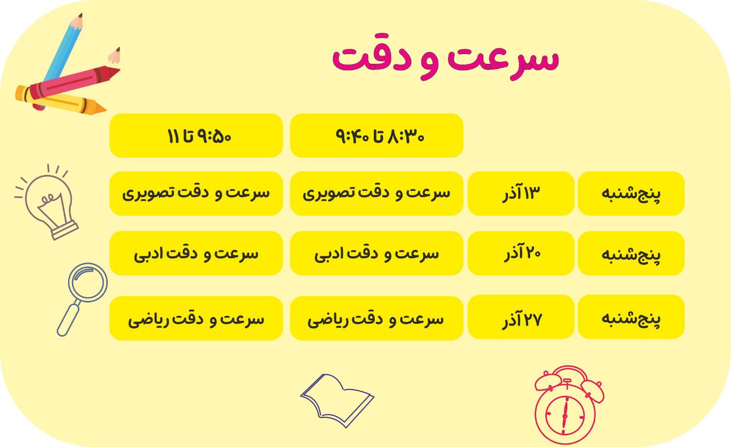 همایش سرعت و دقت (ویژه آزمون تیزهوشان1405)-1جلسه رایگان