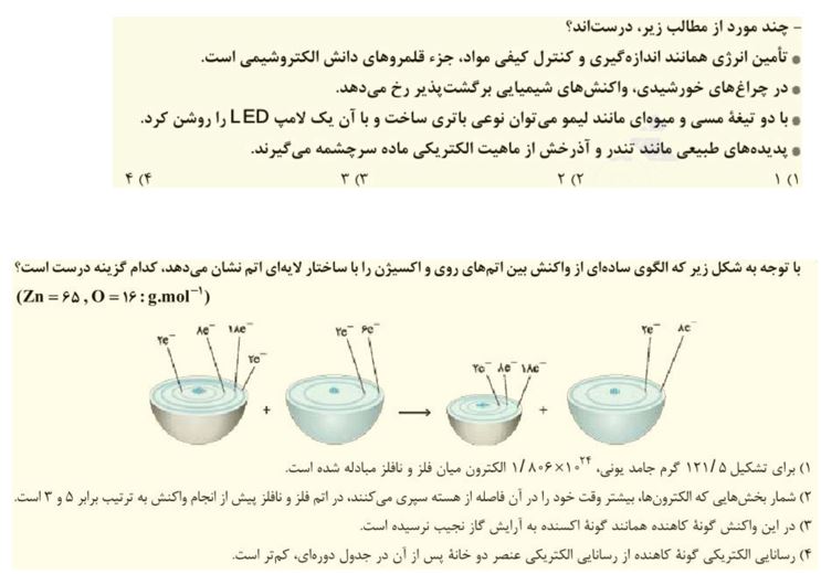 فصل دو - شیمی دوازدهم - آزمونک - سیده محدثه حسینی
