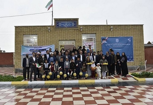 افتتاح پنجمین مدرسه (روستای ولی‌عصر) از 11 مدرسه جدید خوزستان