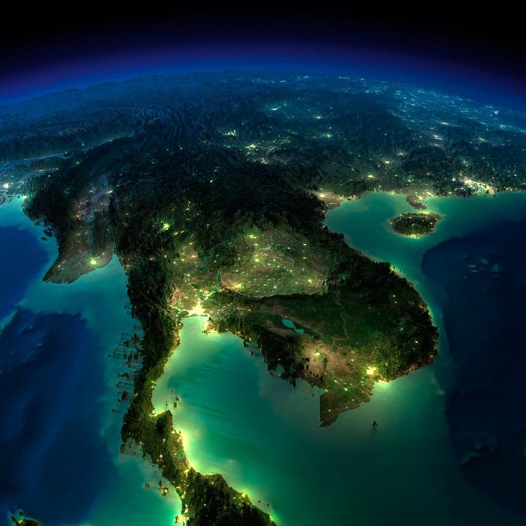 تصویر ماهوارهای اسیای شمالی
